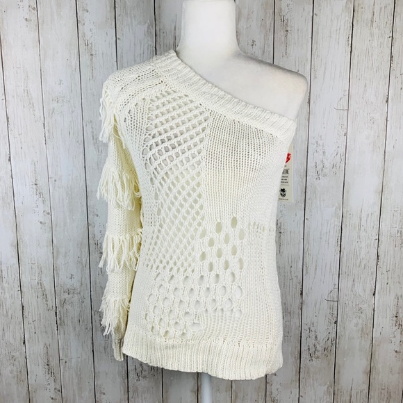 Wildfox Sweaters - 🔥WILDFOX🔥COUTURE RARE JOVI ONE SHOULDER KNIT SWEATER SMALL NWT